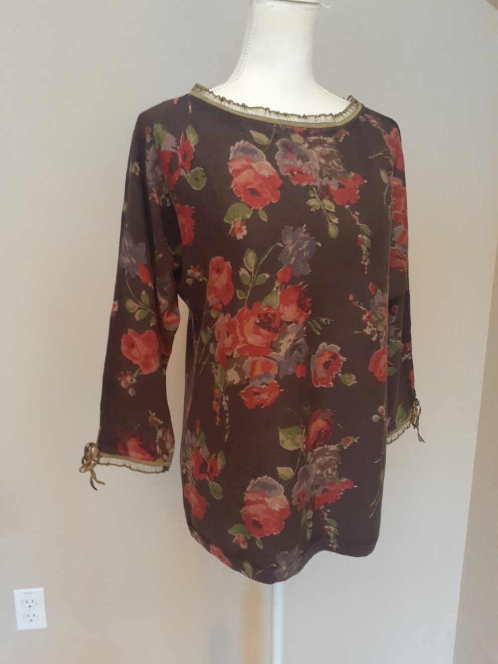 Lauren Ralph Lauren Floral/Ribbon Sweater - Picture 2 of 11